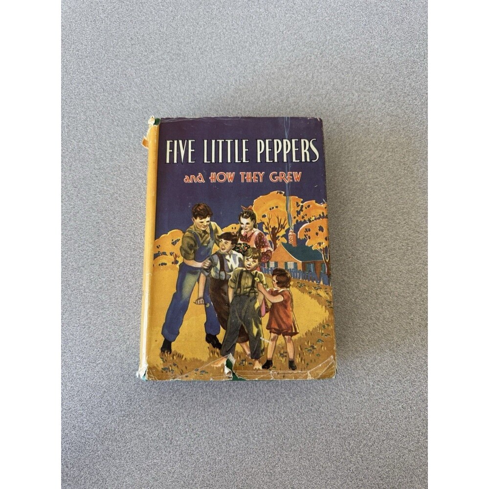 Five Little Peppers and How They Grew Margaret Sidney 1938 Hardcover Dust Jacket